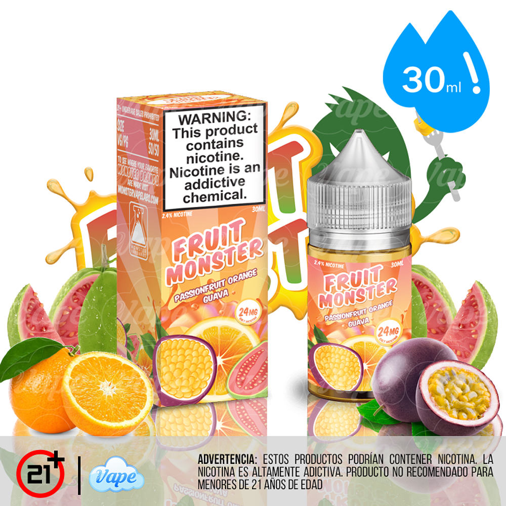 Fruit Monster Salt - Passionfruit Orange Guava 30ml
