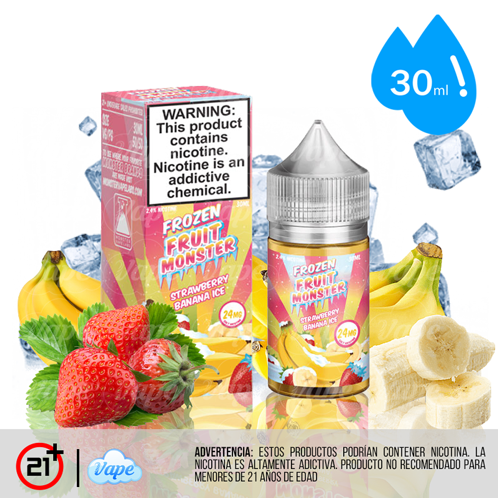 Frozen Fruit Monster Salt - Strawberry Banana 30ml