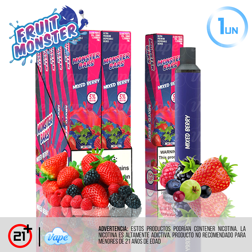 Monster BAR 3500puff 50mg - Mixed Berry