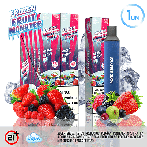 Monster BAR 3500puff 5% - Mixed Berry Ice