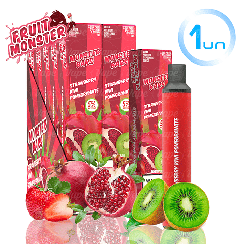 Monster BAR 3500puff 5% - Strawberry Kiwi Pomegranate