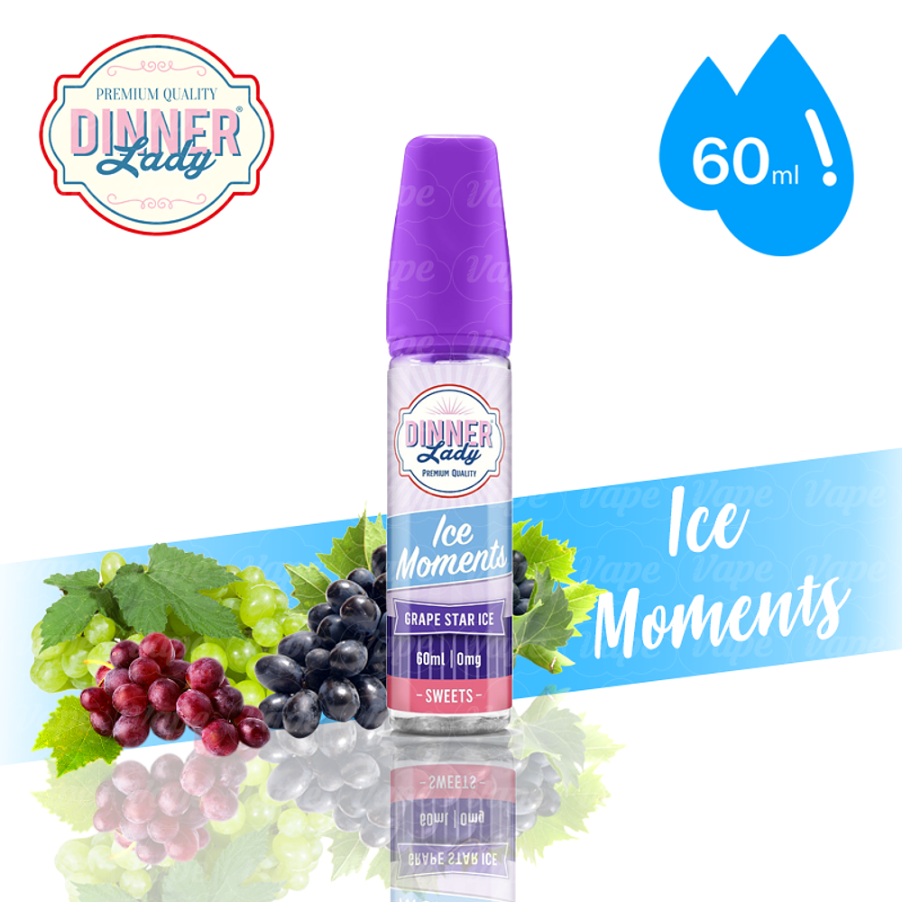 Dinner Lady Moments - Ice Grape Star 50ml Shortfill