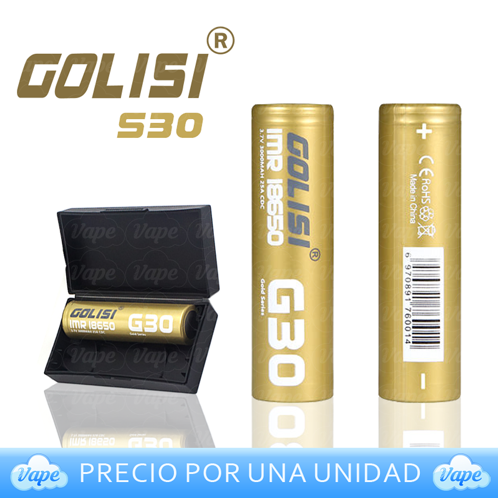 Bateria GOLISI 18650 G30 3000mAh 25A 