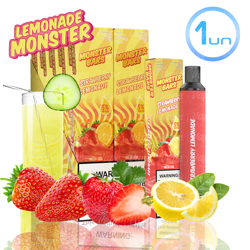 Monster BAR 3500puff 50mg -  Strawberry Lemonade