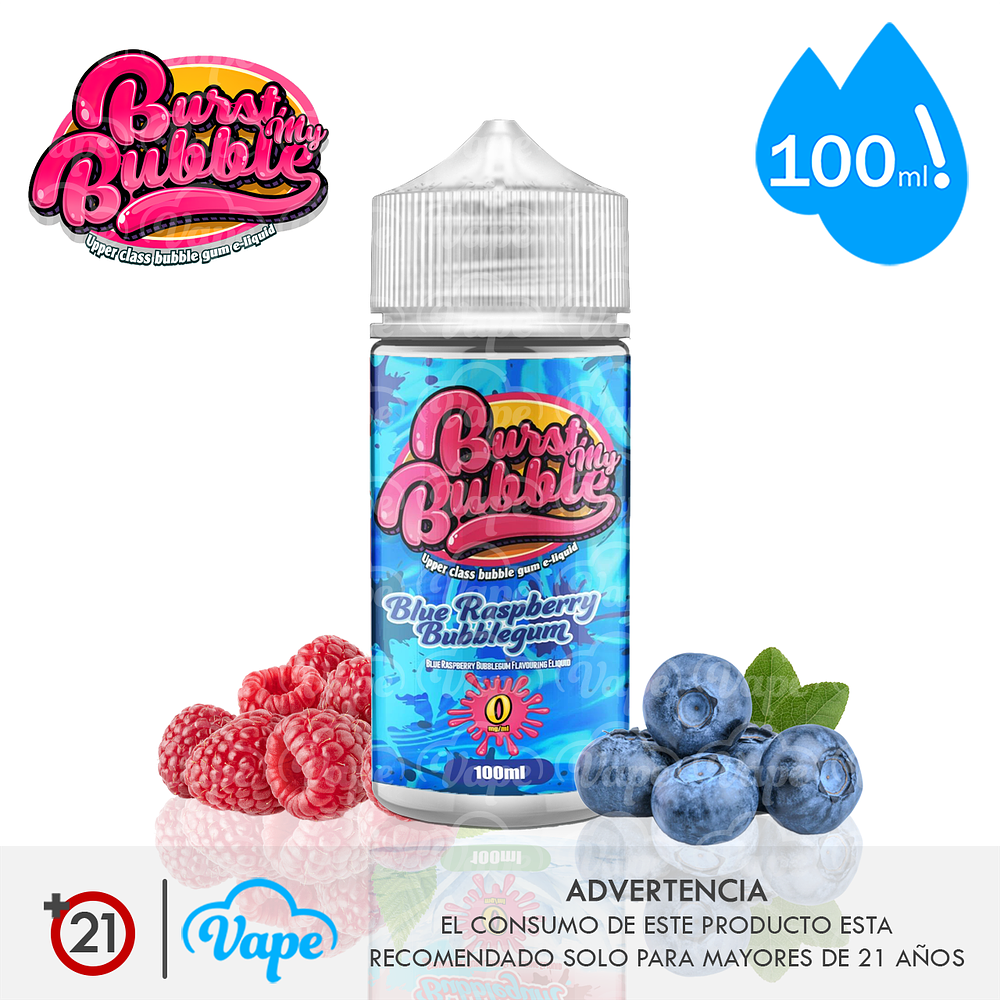 Burst my Bubble Shortfill - Blue Raspberry Bubblegum 100ml