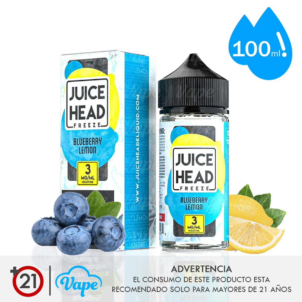Juice Head Freeze - Blueberry Lemon 100ml 0mg