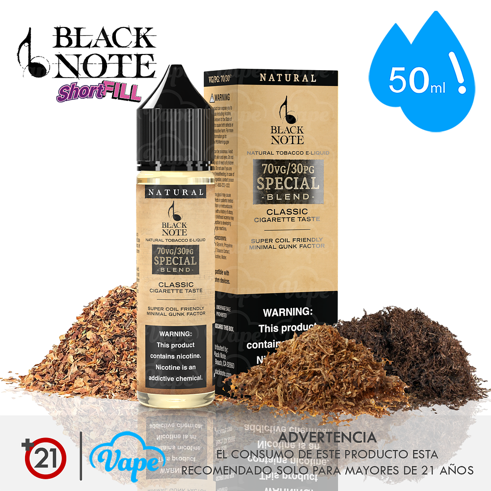 Black Note Shortfill - Special Blend 50ml