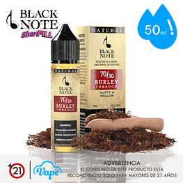 Black Note Shortfill - Burley Tobacco 50ml