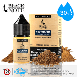 Black Note Salt - Cavendish Tobacco 30ml