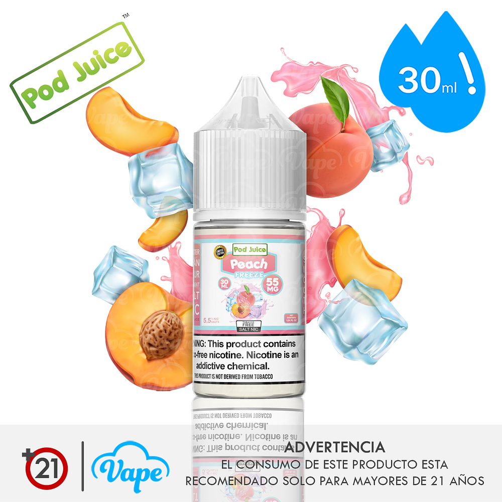 Pod Juice Freeze Salt - Peach 30ml