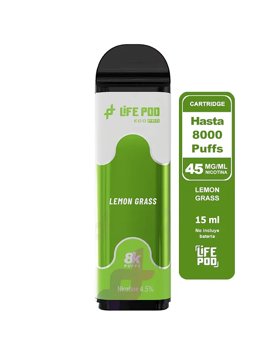 Life Pod Recarga Lemon Grass 8K  1