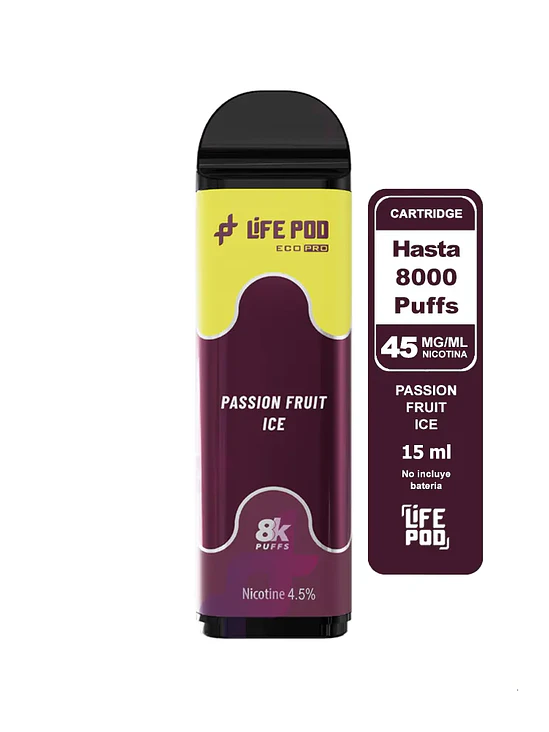 Life Pod Recarga Passion Fruit Ice 8k  1