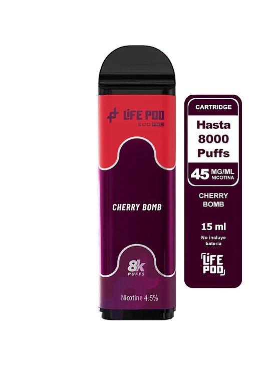 Life Pod Recarga Cherry Bomb 8K 1
