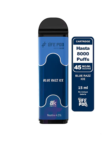 Life Pod Recarga Blue Razz ICE 8K 1