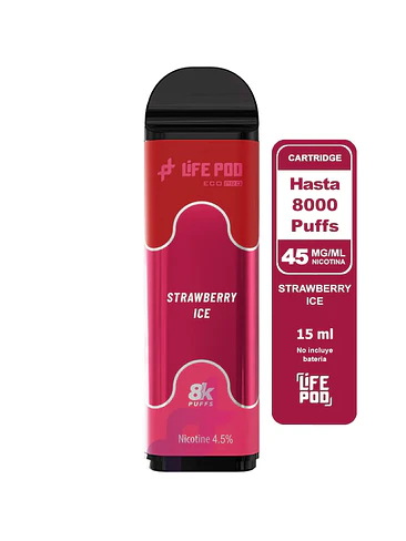 Life Pod Recarga Stawberry ICE 8K 1