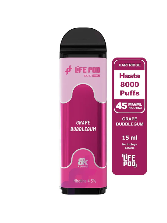 Life Pod Recarga Grape Bubblegum 8K 1