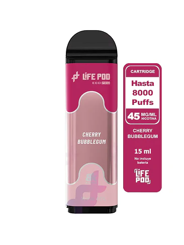 Life Pod Recarga Cherry Bubblegum 8K 1