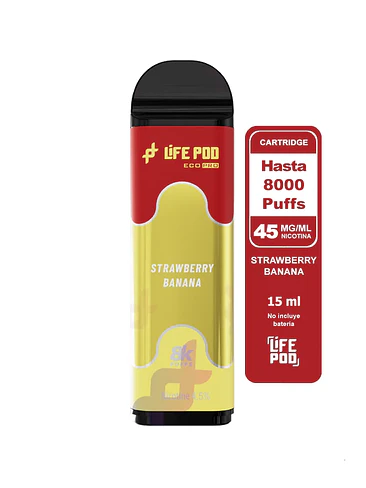 Life Pod Recarga Strawberry Banana 8K 1