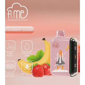 Vaporizador Desechable Fume 16.000 puffs Frutilla Banana