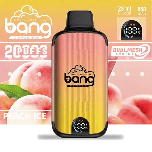 Vaporizador desechable Bang 20.000 puffs Sabor Durazno Ice