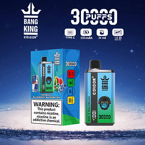 Vaporizador Desechable Bang King 30K sabor Redbull / Blueberry Sandia