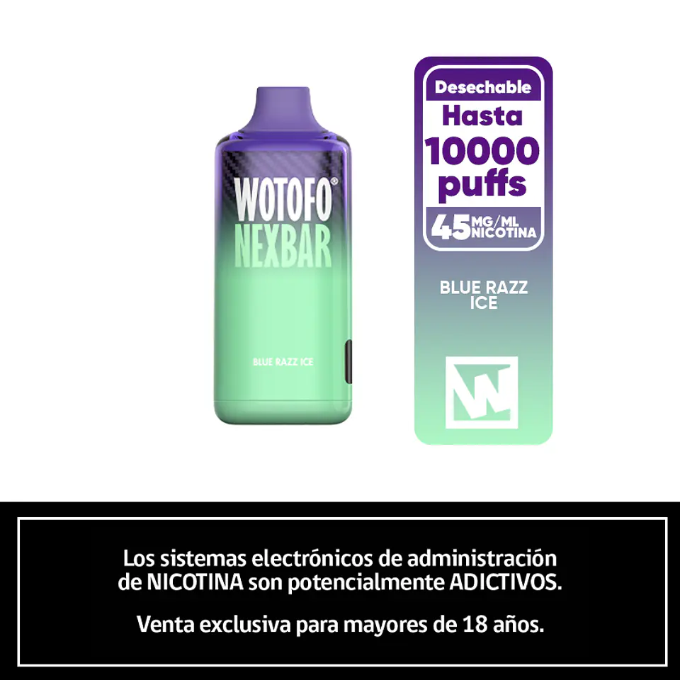 Nexbar 10000 Puffs – Blue Razz Ice 1