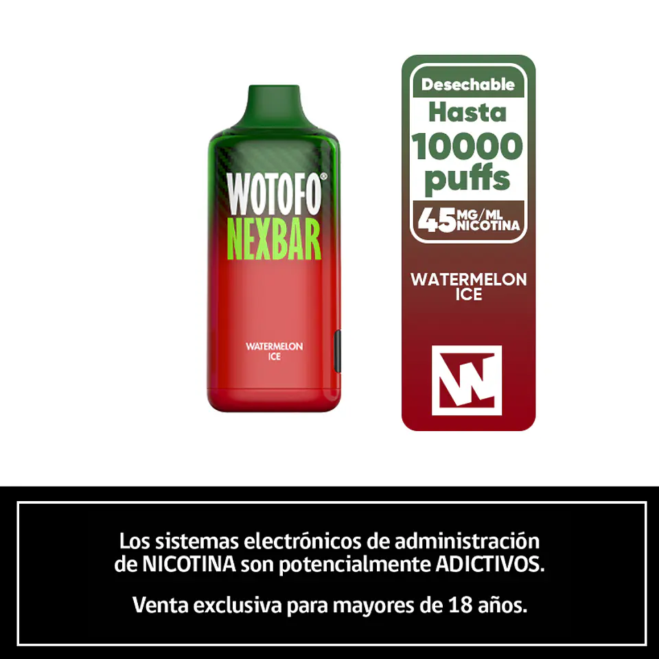 Nexbar 10000 Puffs – Watermelon Ice 1