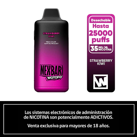 Nexbar 25K Puffs – Strawberry Kiwi