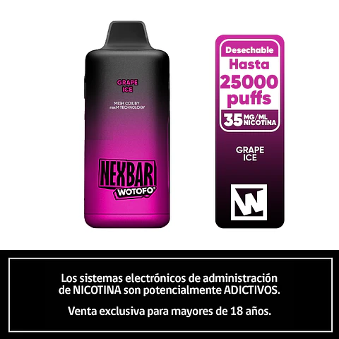 Nexbar 25K Puffs – Grape Ice