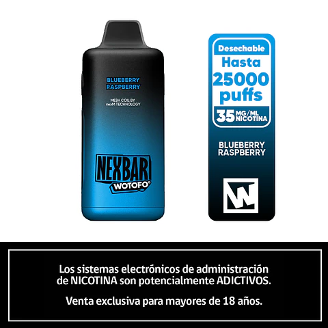 Nexbar 25K Puffs – Blueberry Raspberry