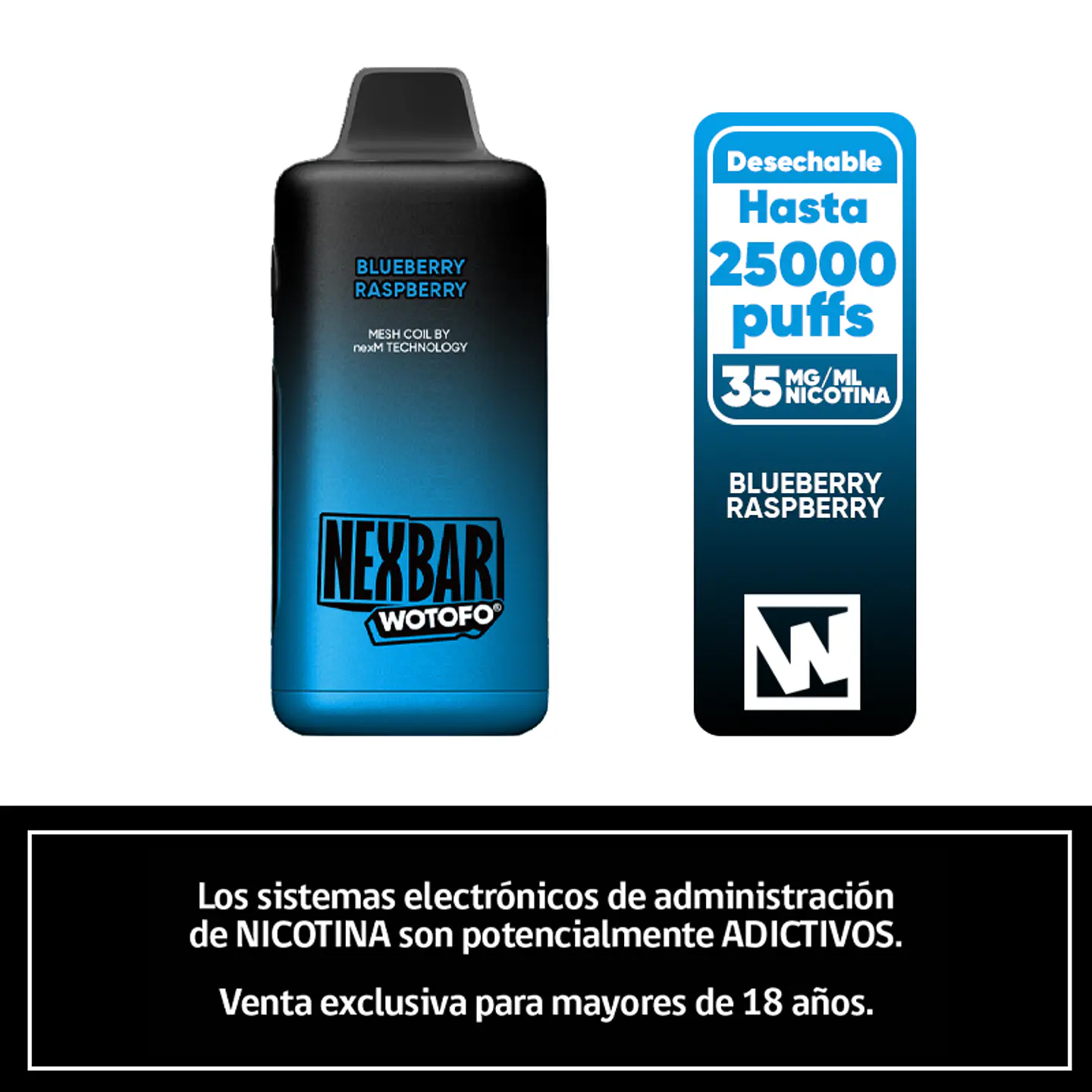 Nexbar 25K Puffs – Blueberry Raspberry 1