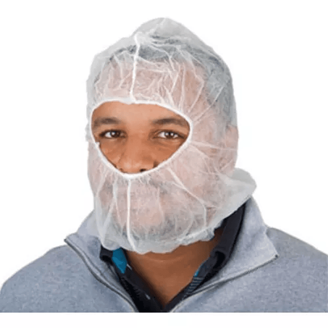 Balaclava / Esclavina desechable blanca (100unid)