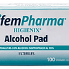 Toallitas Higienix Alcohol Pad Caja 100 Unidades Difempharma