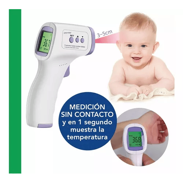 Termometro Infrarrojo Digital Sin Contacto Bebe/niño/adulto