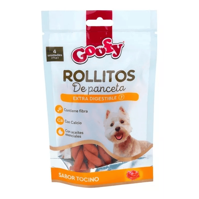 Rollitos De Panceta Snack De Mascota 70gr Goofy