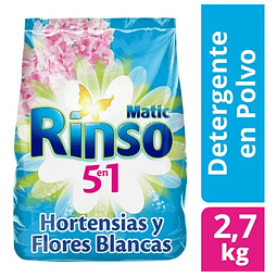 Rinso Detergente En Polvo Hortensias Y Flores Blancas 2,7kg