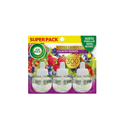 3 Aromatizadores Repuesto Electrico Air Wick Country Berries