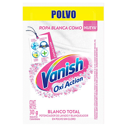 Vanish En Polvo Sobre Para Ropa Blanca 30g X Unidad