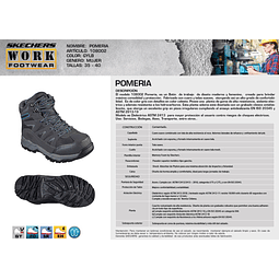 Zapato De Seguridad Skechers Pomeria Gris Botin Mujer (GYLB)