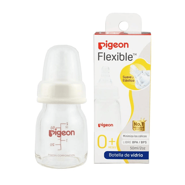 Biberón Pigeon Estándar De Vidrio 50 Ml