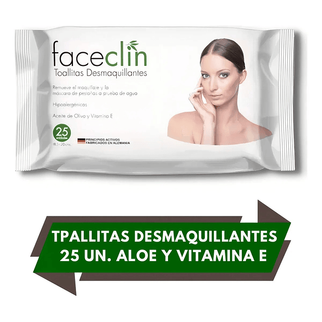 Toallitas Desmaquillantes Faceclin 25 Unidades