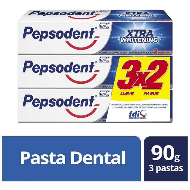 Pepsodent Pasta Dental Xtra Whitening 3x90gr