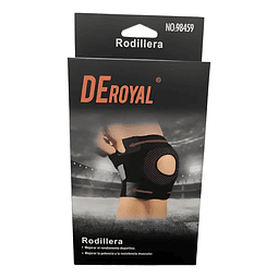 Rodillera con Orificio Rotuliano Color Negra - Ref98459