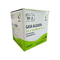 Gasa Algodón Estéril Jumala 10x10 Caja 50 Unidades 