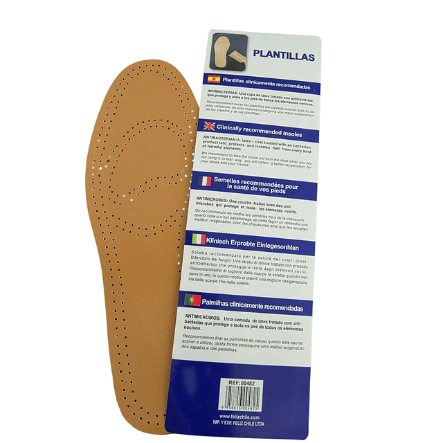 Plantilla Ortopedica Recortable Eco Cuero 36 - 46  (00482)
