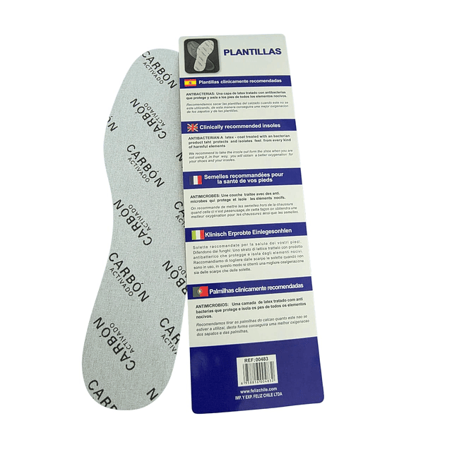 Plantilla Ortopedica Recortable De Carbon Activado 32 -45  (00483)