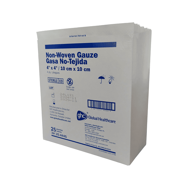 Gasa No Tejida Esteril 10x10 25 Unidades
