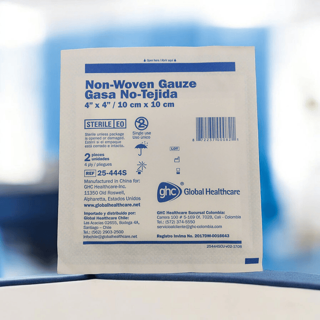 Gasa No Tejida Esteril 10x10 25 Unidades