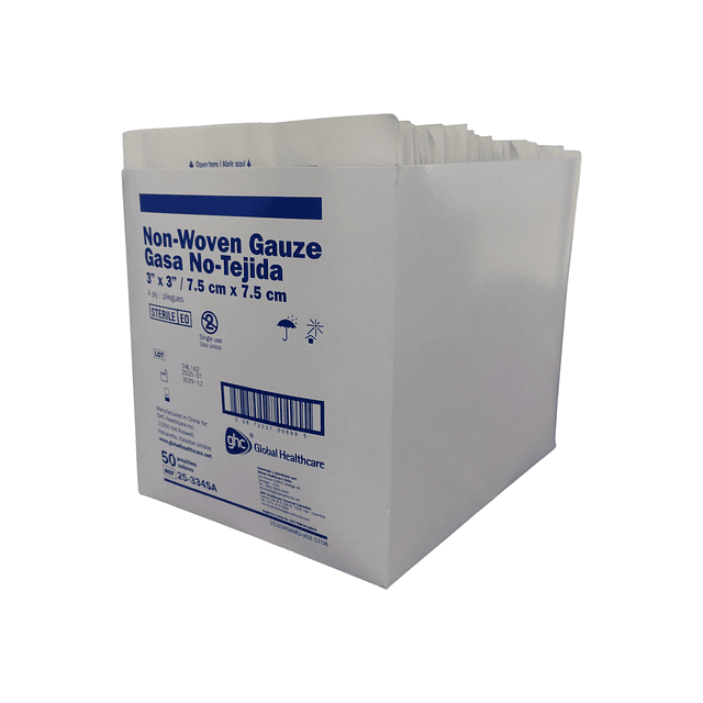 Gasa No Tejida Esteril 7,5x7,5 50 Unidades