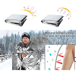 X10 Manta Termica Emergencia Supervivencia Camping 130x210cm (ref 97877)